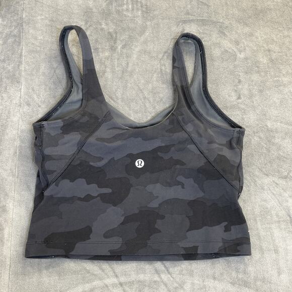 Lululemon Align Tank Top Crop Grey & Black Camo Athletic Athleisure Yoga Sz. 4 - Picture 5 of 12